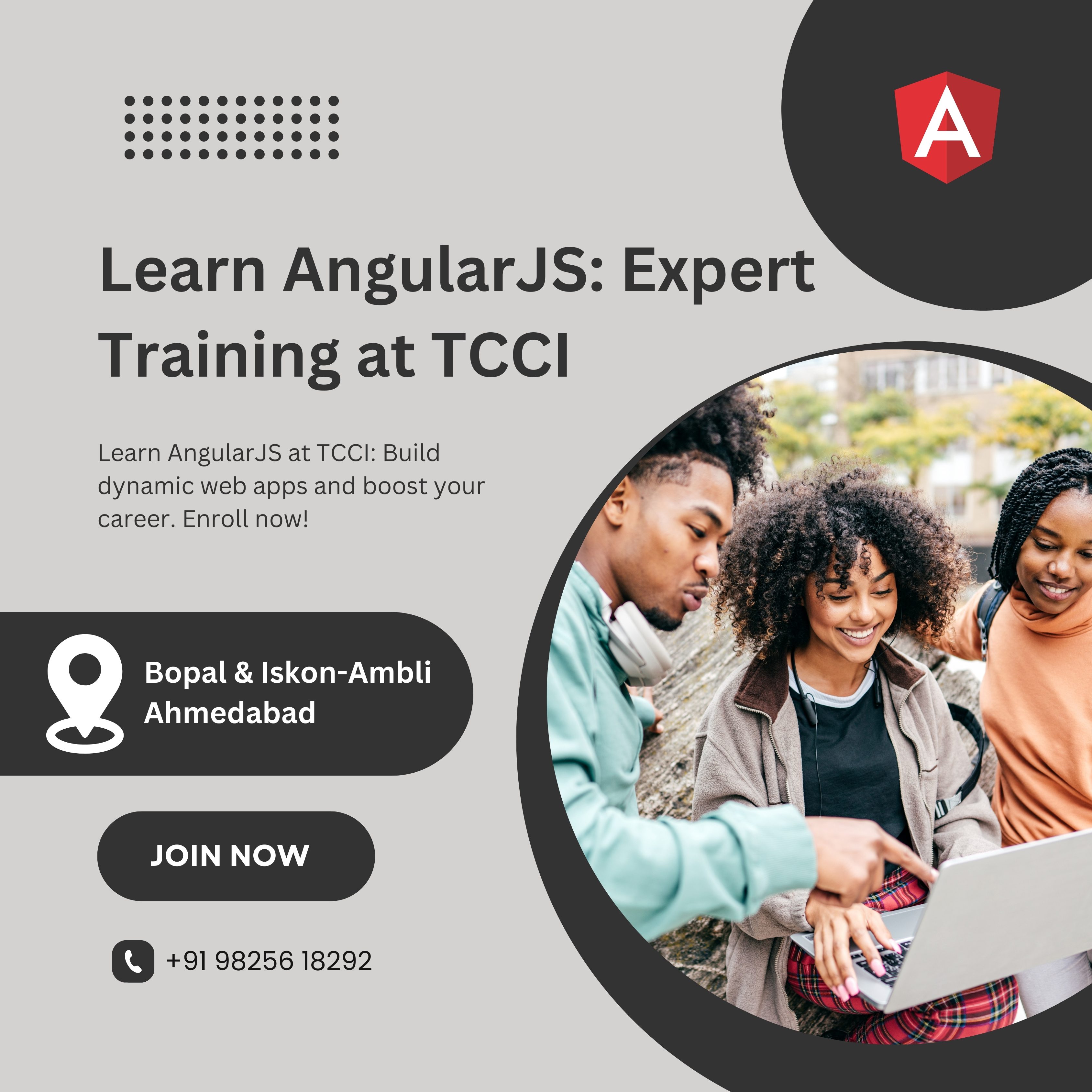 TCCI offer best Angular Js Training South Bopal Ahmedabad.